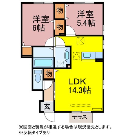 リバーベルの物件間取画像